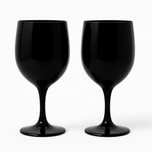 Artland Midnight‎ Black 11 oz Water Goblets Set Of 2 Replacement Glasses (6 Ava)